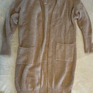 Pink Blush Boutique Beige Warm Knitted Long Cardigan S/M